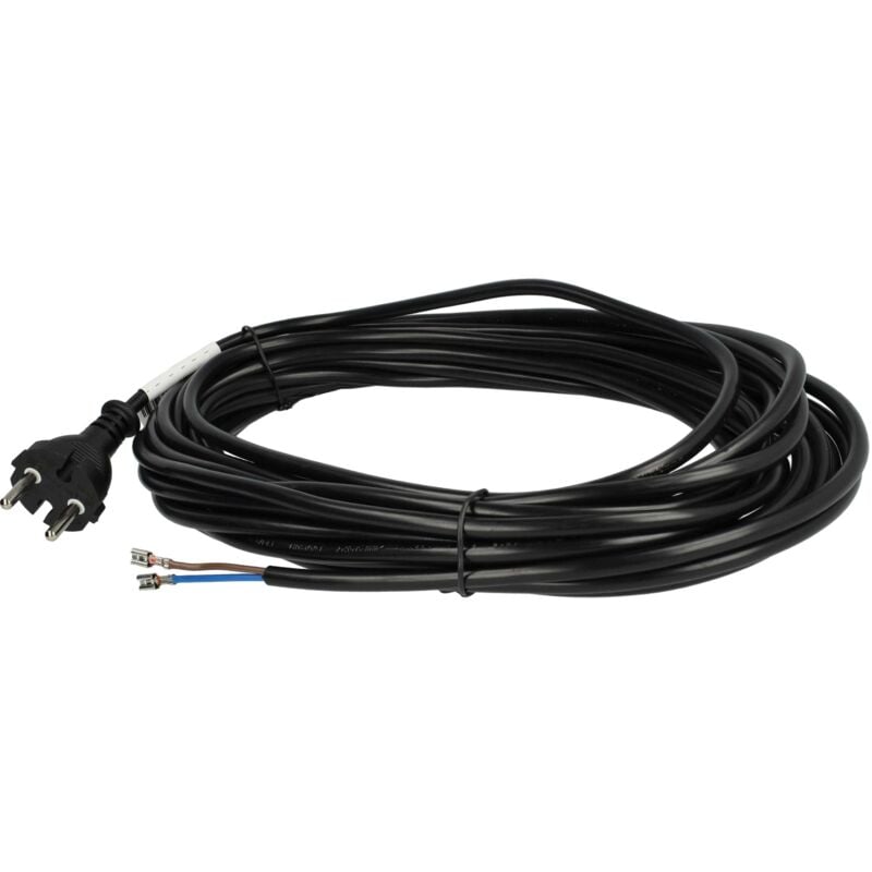 

Cable para alimentación eléctrica compatible con Kärcher A2004, A2014, A2024, A2054, A2201, A2254 aspiradoras - 10 m, 4000 W, cable de conexión - Vhbw