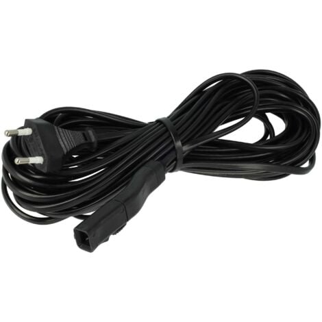 vhbw Cable para alimentación eléctrica compatible con Vorwerk kobold 200 aspiradoras - 10 m, cable de conexión