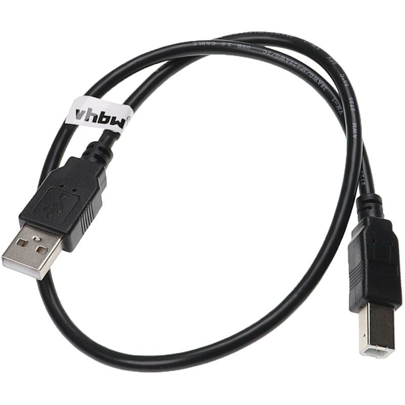 Vhbw - Câble usb a vers usb b pour imprimante, scanner compatible avec Boss Katana MK2 100, Katana MK2 50 - 0,5 m noir