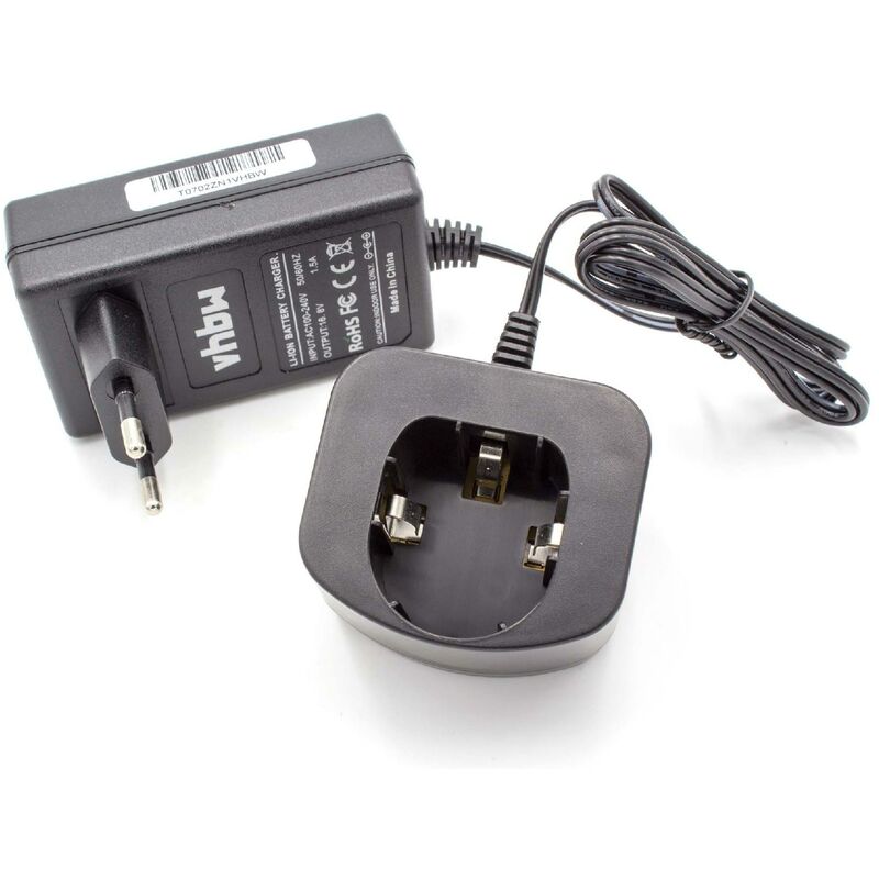 

vhbw Cargador 220V, cable de carga tipo 2 para carga de las siguientes baterías: Ryobi LLCD14022