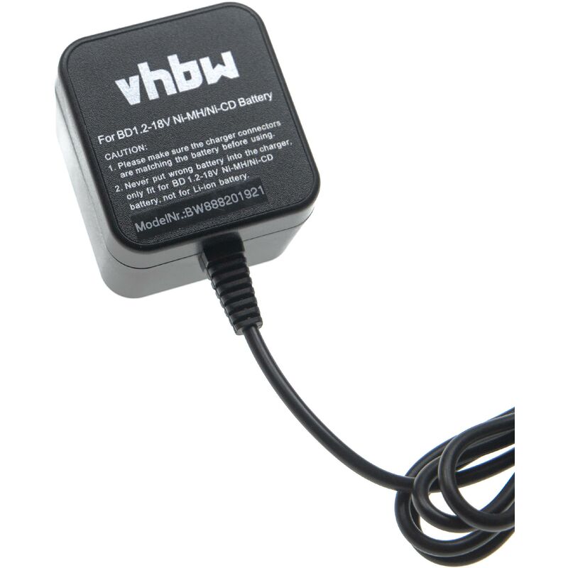 

Cargador compatible con Black & Decker Versapak VP130, VP-130, VP142, VP143, VP230, VP3621, VP368 herramientas, baterías de Ni-Cd, NiMH - Vhbw