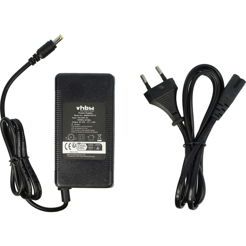 

cargador compatible con Bosch 1200 connect, 1300 bicicletas eléctricas, E-Bike - Para baterías Li-Ion de 36 V, con conexión redonda - Vhbw