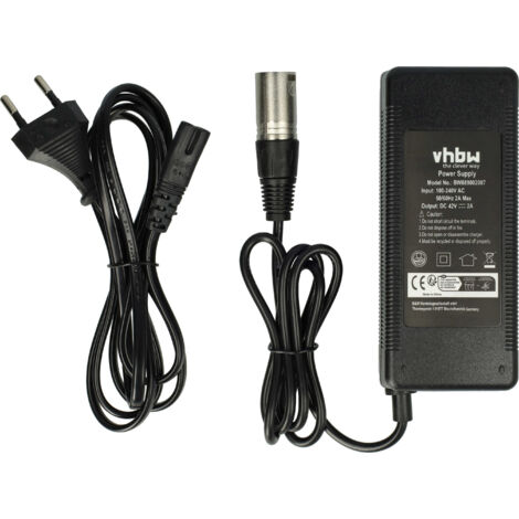 vhbw cargador compatible con Navigator Navigator Compact Urban bicicletas eléctricas - Para baterías Li-Ion de 36 V con conexión XLR 84 W