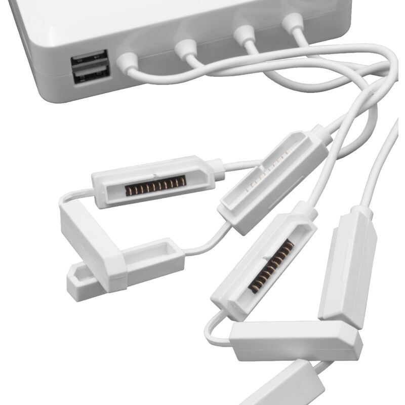 

cargador de baterías (6en1 Multi) compatible con DJI Mavic Air batería de drones, multicópteros, cuadrócopteros, mandos a distancia , smartphone