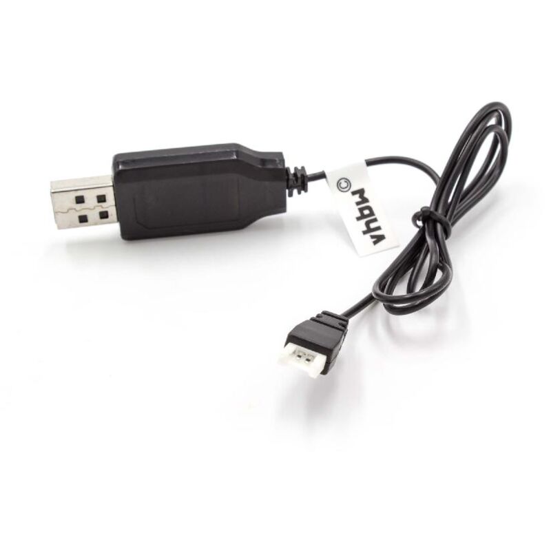 

vhbw Cable de carga USB compatible con Syma H5C, JJRC H5, X5, X5C, X5S dron, cuadricóptero - 50cm