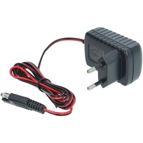 vhbw caricabatterie per batterie per avviamento per rasaerba, 12 V / 0,1 A, 2m