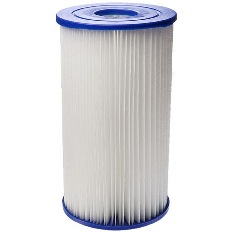 vhbw Cartouche filtrante compatible avec Bestway Flowclear 9463 l/h piscine pompe de filtration - Filtre à eau, blanc / bleu
