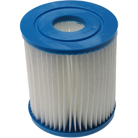 vhbw Cartouche filtrante remplacement pour Bestway Flowclear filtre taille 1 (58093) pour piscine, pompe de filtration - Filtre à eau, blanc / bleu