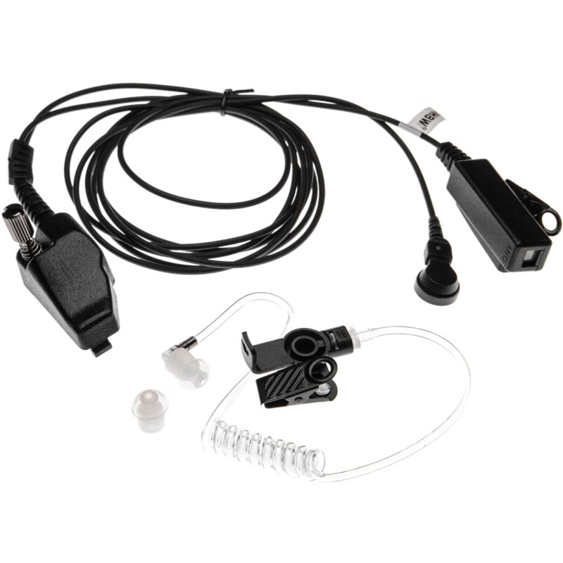 Vhbw - casque d'écoute compatible avec Kenwood TK-190, TK-2140, TK-2140E, TK-2180, TK-2180E, TK-2180E mpt, TK-280 radio talkie - walkie