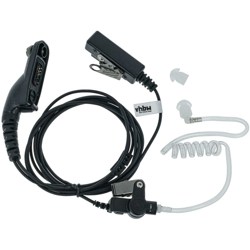 vhbw casque d'écoute compatible avec Motorola DP3600, DP3601, XiR P8200, XiR P8208, XiR P8260, XiR P8268, XPR 4500, XPR 6100 radio talkie -walkie