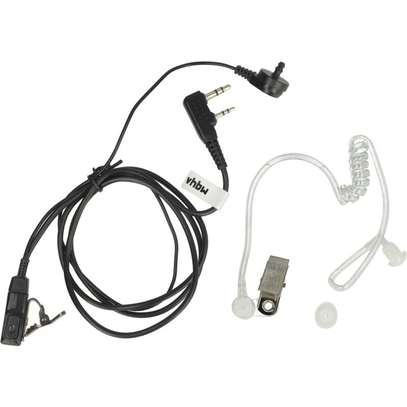 vhbw casque d'écoute compatible avec Kenwood TK-3200L, TK-3200LP, TH-F6, TH-F6A, TH-F7, TH-F7E, TK-2118, TK-2212, TK-260 radio talkie - walkie