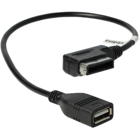 vhbw cavo audio compatibile con VW Bora, Caddy, Eos, Golf, MDI (mobile device interface), New Beetle - Adattatore USB, nero