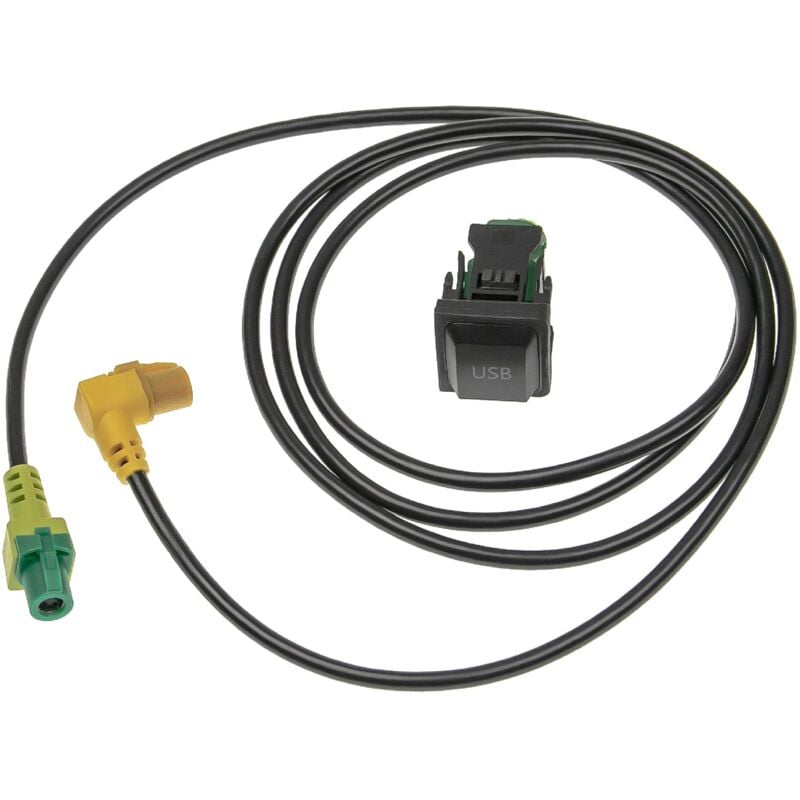 Vhbw - Câble adaptateur usb pour radio de voiture compatible avec vw Eos, Golf, cc, Golf MK5 (2005-2013), Golf MK6 (2005-2013)