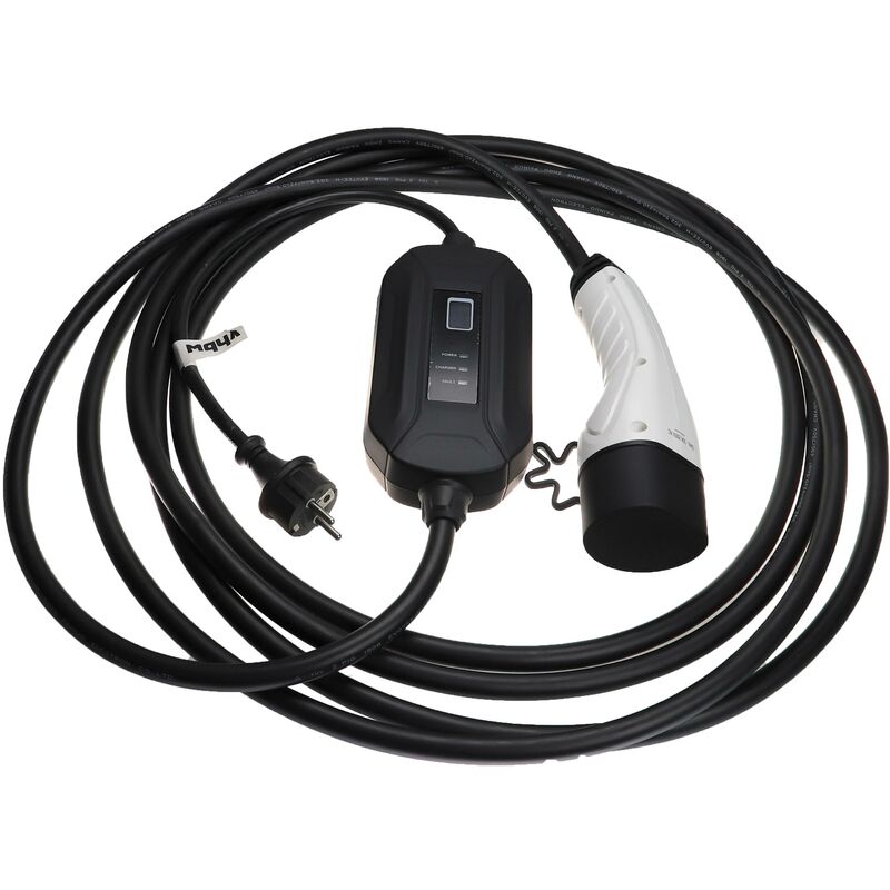 Câble de recharge type 2 vers prise Schuko compatible avec bmw X5 xDrive 45e voiture électrique - 1 phase, 16 a, 3,5 kW, 7 m - Vhbw