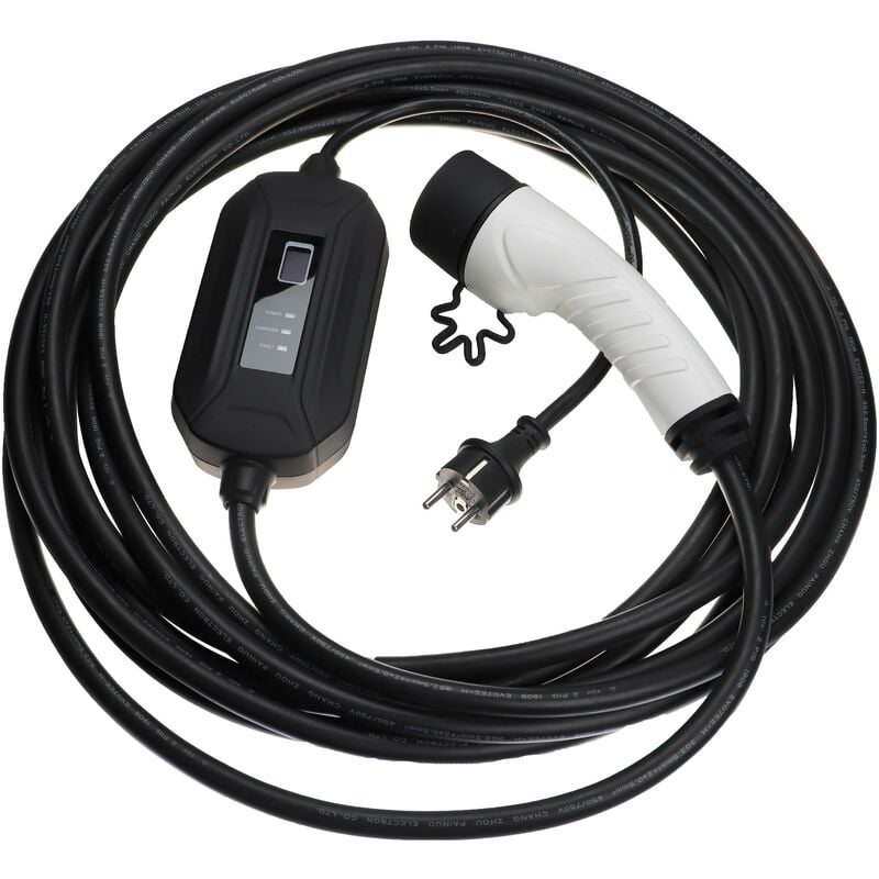 vhbw Câble de recharge type 2 vers prise euro F compatible avec BMW ix1, ix2, X1, iX3, iX, i8 voiture électrique - 1 phase, 16 A, 3,5 kW, 10 m