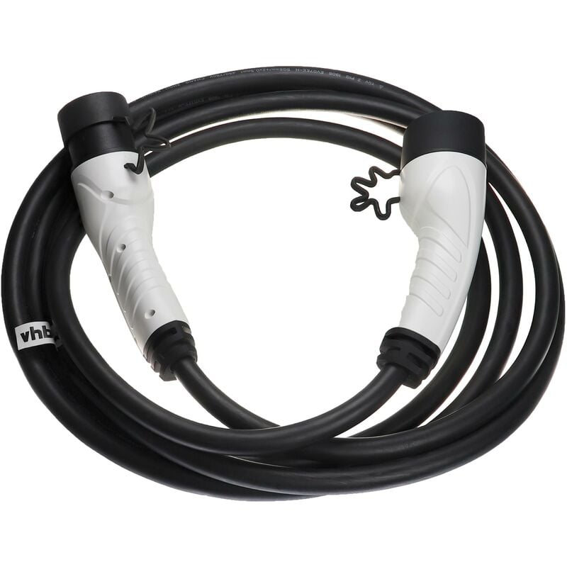 vhbw Câble de recharge type 2 vers type 2 compatible avec BMW Série 3, 545e, 530e, 520e, 330e voiture électrique - 3 phases, 32 A, 22 kW, 5 m