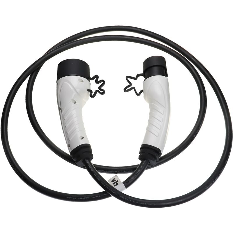 Vhbw - Câble de recharge type 2 vers type 2 compatible avec Dacia Spring voiture électrique - 1 phase, 16 a, 3,5 kW, 3 m