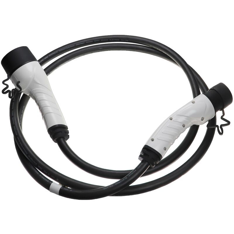 vhbw Câble de recharge type 2 vers type 2 compatible avec Dacia Spring voiture électrique - 3 phases, 32 A, 22 kW, 3 m