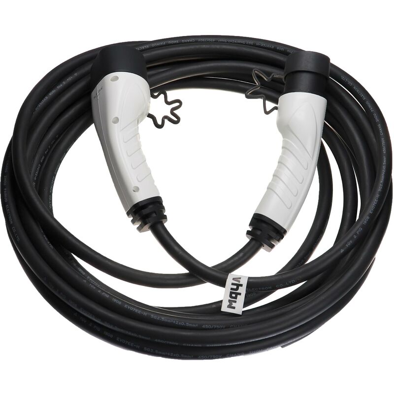 Vhbw - Câble de recharge type 2 vers type 2 compatible avec Jeep Avenger, Compass, Compass phev voiture électrique - 3 phases, 16 a, 11 kW, 10 m
