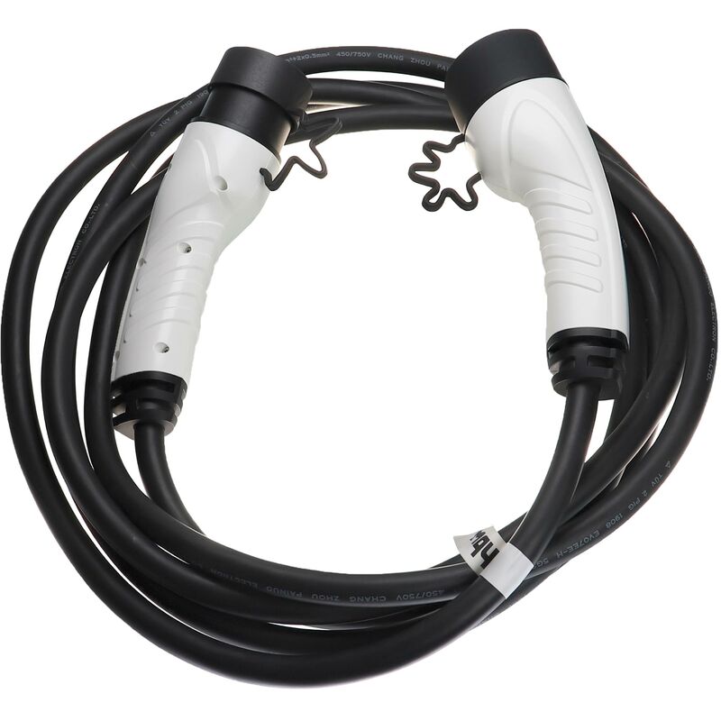 Vhbw - Câble de recharge type 2 vers type 2 compatible avec Land Rover Honda hr-v voiture électrique - 3 phases, 16 a, 11 kW, 5 m