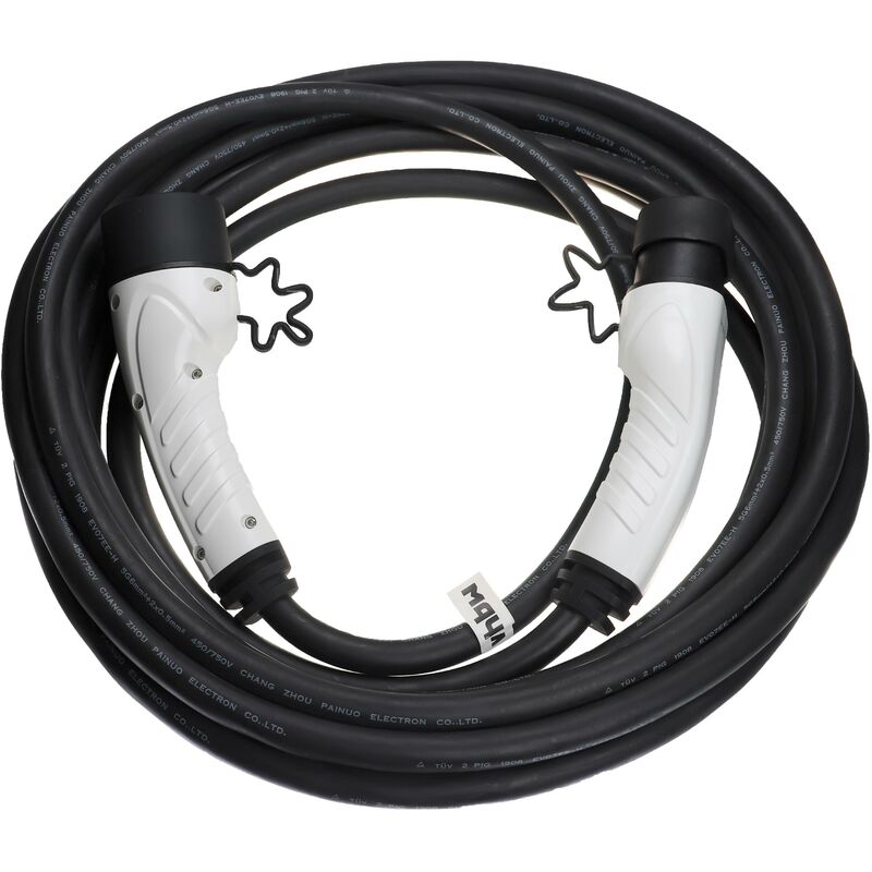 Câble de recharge type 2 vers type 2 compatible avec Mercedes E-Klasse phev, eqa, eqb, eqe voiture électrique - 3 phases, 32 a, 22 kW, 10 m - Vhbw