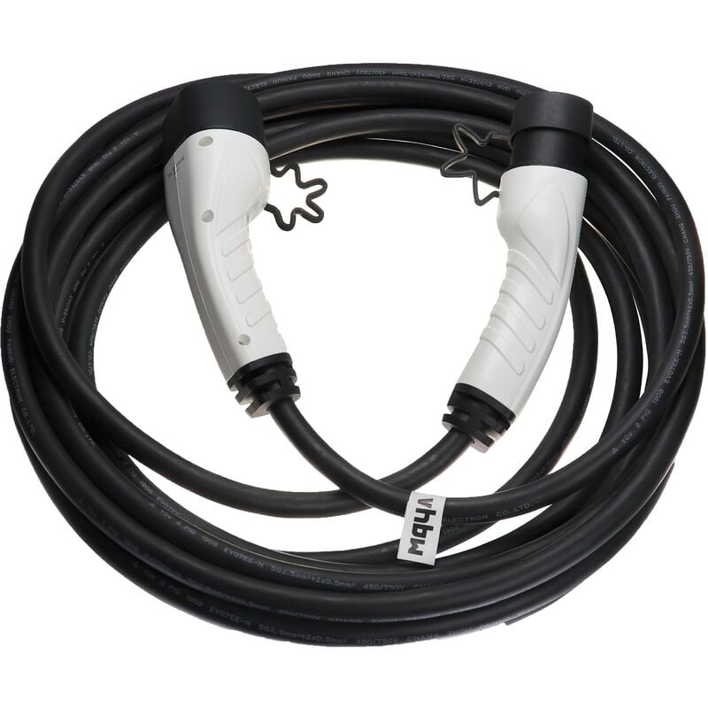 Vhbw - Câble de recharge type 2 vers type 2 compatible avec mg Electric mg zs voiture électrique - 3 phases, 16 a, 11 kW, 10 m