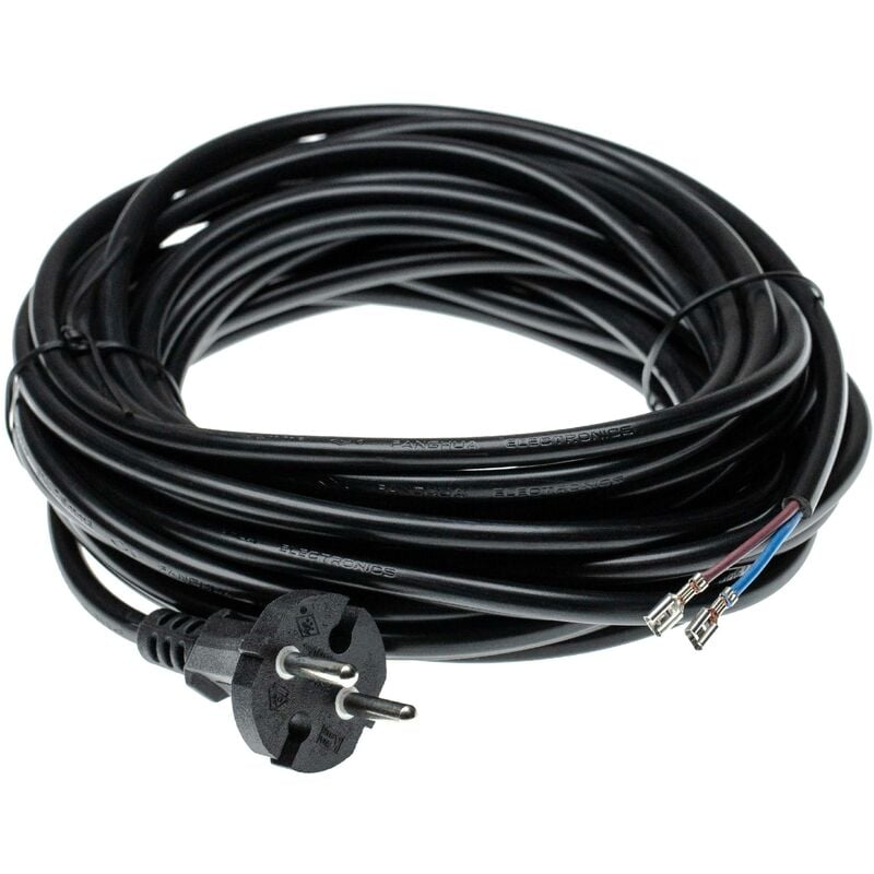 Câble électrique compatible avec Kärcher se 4001, T12/1, WD3 200 aspirateurs - 10 m, 1000 w - Vhbw