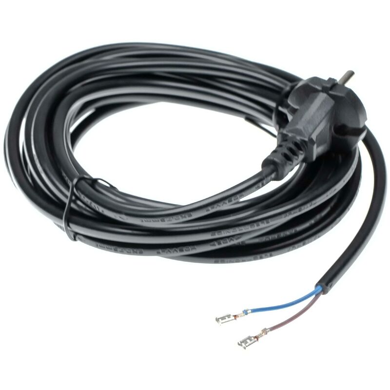 Vhbw - Câble électrique compatible avec Nilfisk Aero, Alto, gd, GD710, GD930, gm, gs aspirateurs - 6 m, 1000 w