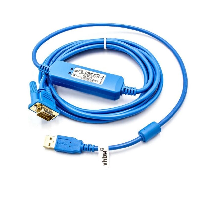 Vhbw - Câble usb de programmation plc compatible avec Siemens Simatic S7-200 plc radio - Adaptateur interface sérielle, bleu