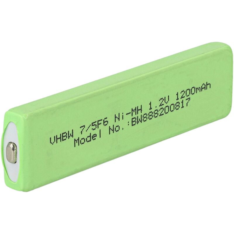 Image of vhbw celle batteria compatibile con Sony MZ-E50, MZ-E500, MZ-E501 lettore CD/Minidisc (1100mAh, 1,2V, NiMH), button top, 7/5F6