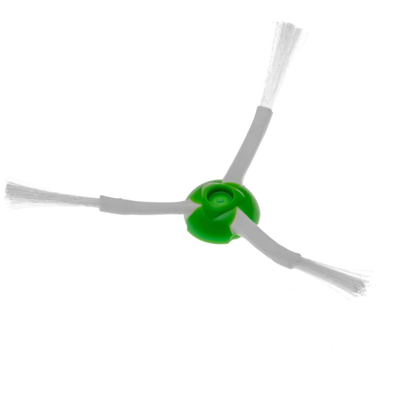 Cepillo lateral compatible con iRobot Roomba E5, E6, E7, i7, i7 Plus, i7+ robot aspirador -blanco / verde - Vhbw