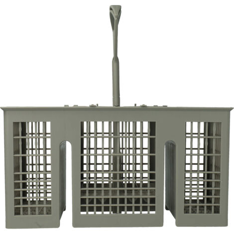 vhbw Cesta de cubiertos universal para lavavajillas - con mango, 6 compartimentos