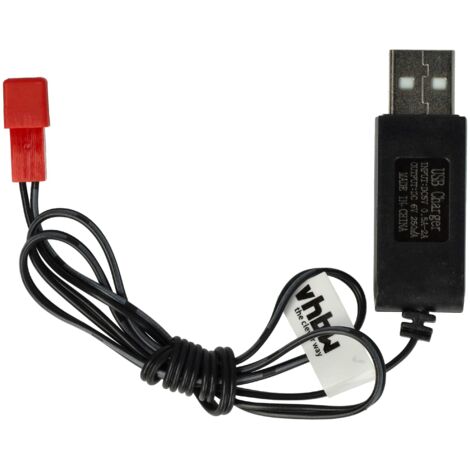vhbw Charger compatible with JST Plug for RC Batteries with JST Connector, RC Model Construction Battery Packs - 60 cm 6 V