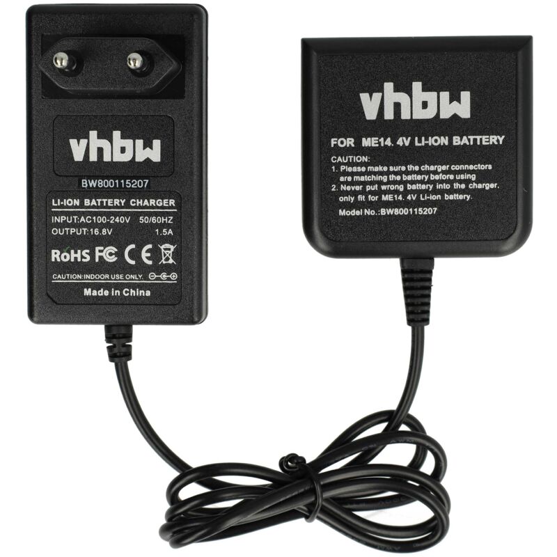Vhbw - Chargeur compatible avec Metabo bs 14.4 lt Compact 6.02137.55, bs 14.4 lt Impuls 6.02137.50 batteries Li-ion d'outils (14,4V)