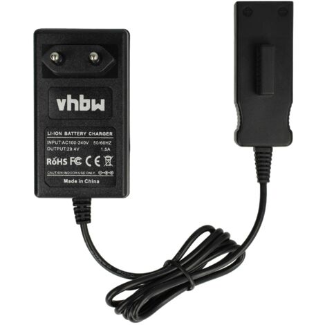 Vhbw – Chargeur 220V pour batterie Li-Ion Gardena 04025-20 – Tension de sortie 29.4V – Courant de sortie 1A – Charge rapide