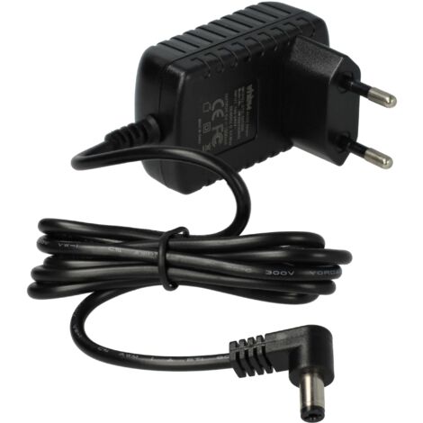 Vhbw – Chargeur adaptateur compatible Leifheit 1.0 51113 51114 – Tension AC 100-240V – Longueur câble 110 cm – Prise Euro coudée 90°