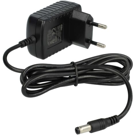 Vhbw – Chargeur aspirateur Wet & Dry V8205 W8205 – Longueur câble 112,5 cm – Tension DC 9V – Prise Euro coudée 90°