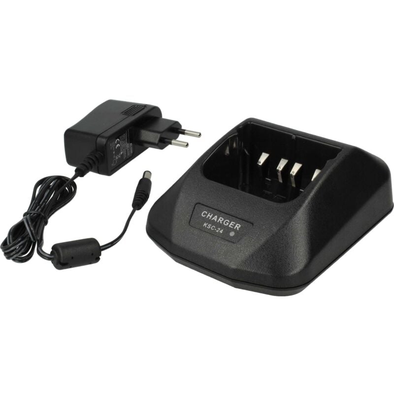 vhbw Chargeur compatible avec Kenwood TK385, TK-380, TK-388, TK-385 batteries de radio - Socle + Prise, 9,4 V, 0,4 - 0,8 A