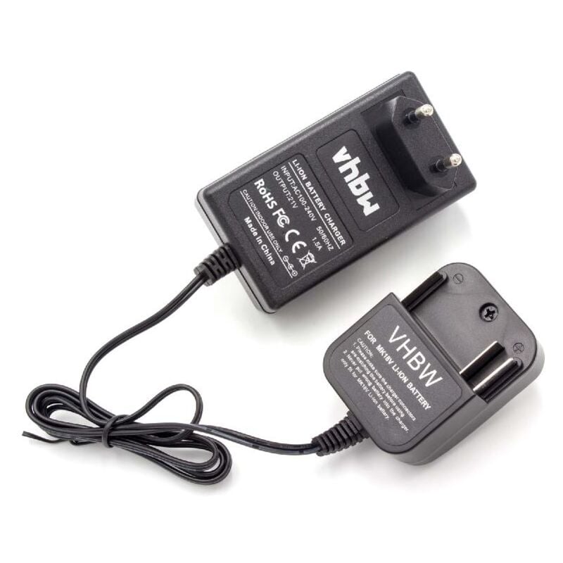 Vhbw - Chargeur compatible avec Makita DDF459RF3J, DCJ200Z2XL, DCJ200ZXL, DCM500Z, DA350DRF, DF454D, DCF300Z, DCL500Z batteries Li-ion d'outils