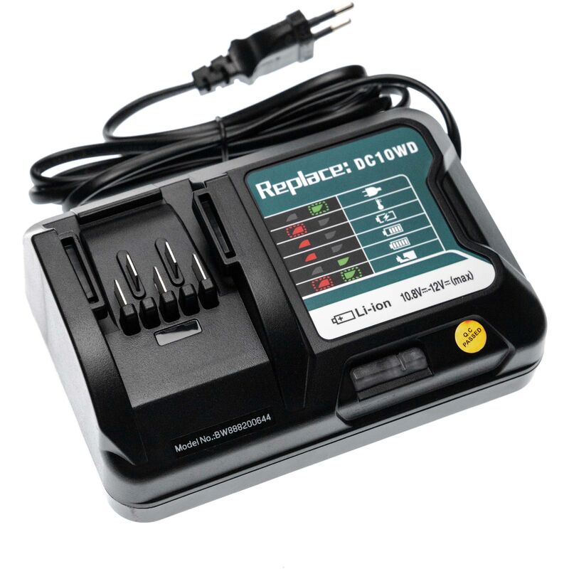 Vhbw - Chargeur compatible avec Makita DT03, DT03R1, FD05, DS032DSMJ, DS032DSYE, DS032DWAX1, DS032DY1J, DS032DZ, DT03Z batteries Li-ion d'outils