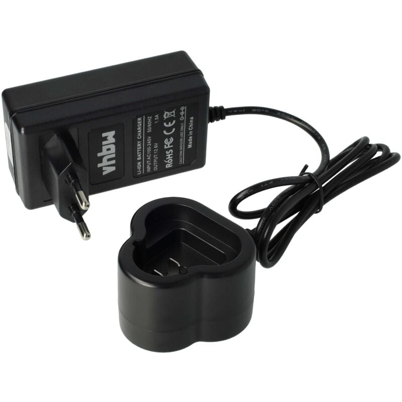 Vhbw - Chargeur compatible avec Metabo PowerMaxx 12, 12 Basic, 12 Pro, ase, bs Quick, rc, ssd batteries Li-ion d'outils (10,8V)