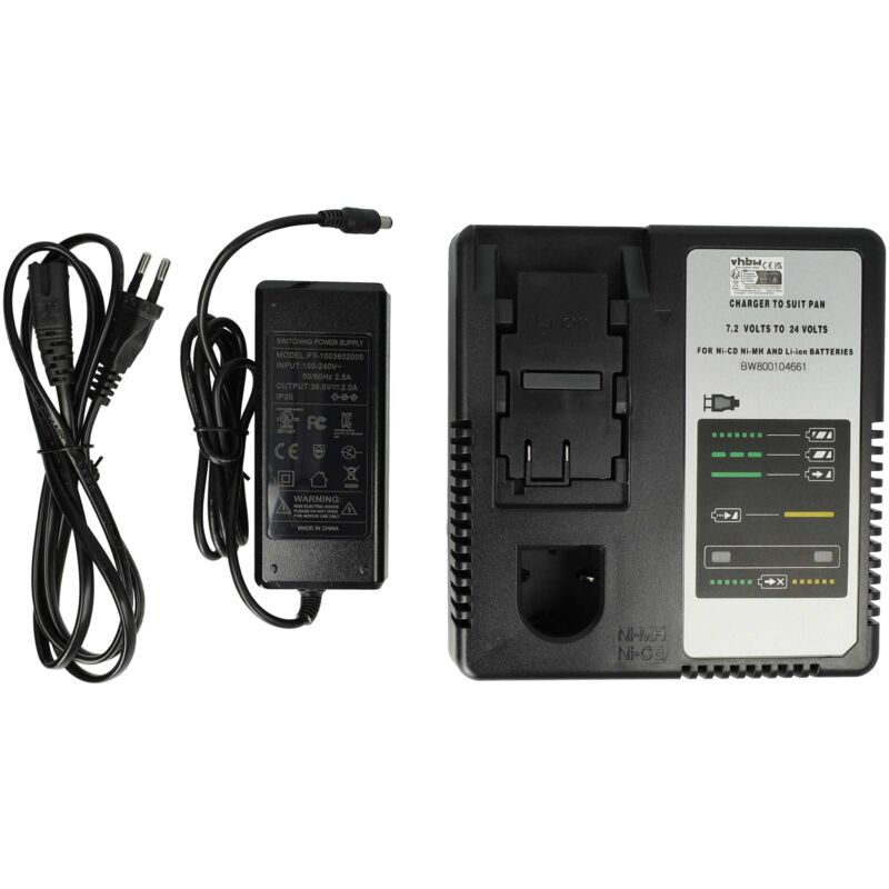 Vhbw - Chargeur compatible avec Panasonic EY9101, EY9103, EY9106, EY9106B, EY9107, EY9108, EY9108B batteries Ni-Cd, NiMH, Li-ion d'outils