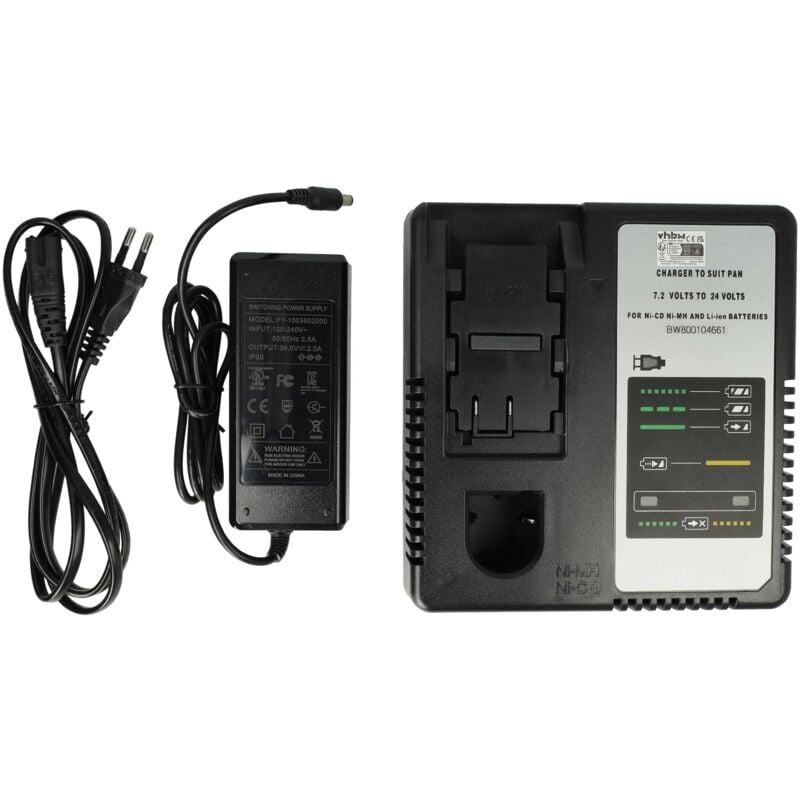 Vhbw - Chargeur compatible avec Panasonic EY9239, EY9240, EY9242, EY9244, EY9251, EY9251B, EY971064504 batteries Ni-Cd, NiMH, Li-ion d'outils