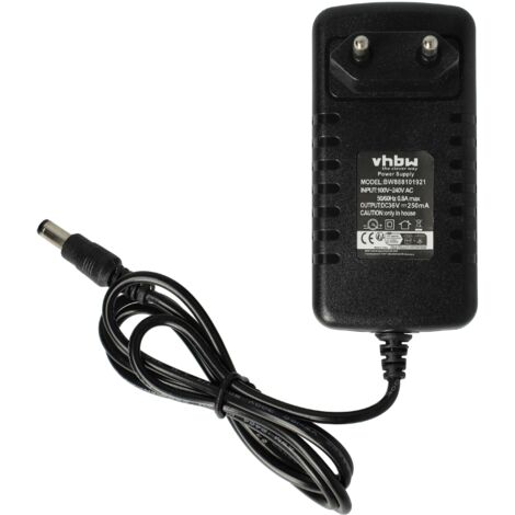 Vhbw – Chargeur compatible SIL/Hoover 360020 – Remplacement pour aspirateur à main – Longueur câble 144 cm – Tension DC 36V - SSA-10W