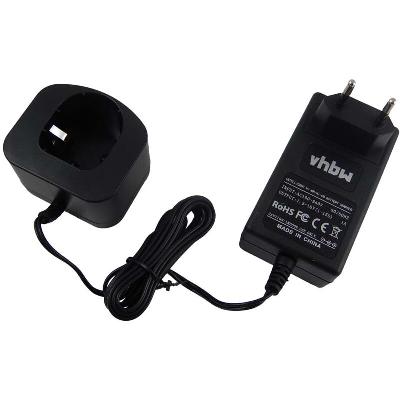 Vhbw - Chargeur compatible avec Ryobi HP1441, FL1800, HD1800M, HBD750R, HP1201KM2, HP1201M, HP1201MK2 batteries Ni-Cd, NiMH d'outils