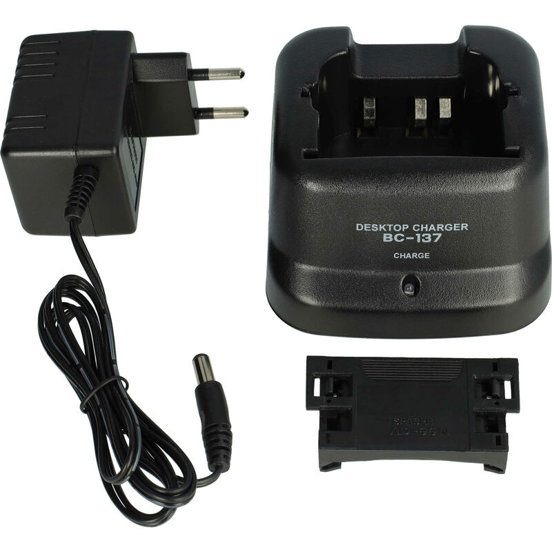Vhbw - Chargeur double compatible avec Icom IC-F21BR, IC-F22, IC-F22S, IC-F21GM, IC-F21S batteries de radio - Socle + Prise