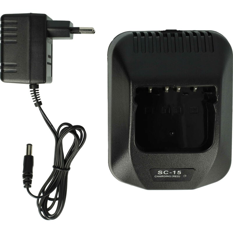 Chargeur de batterie compatible avec Kenwood KNB-52N, PB-43H, PB-43N, TH-255A, TCP-113 batterie de radio, talkie walkie (station) - Vhbw
