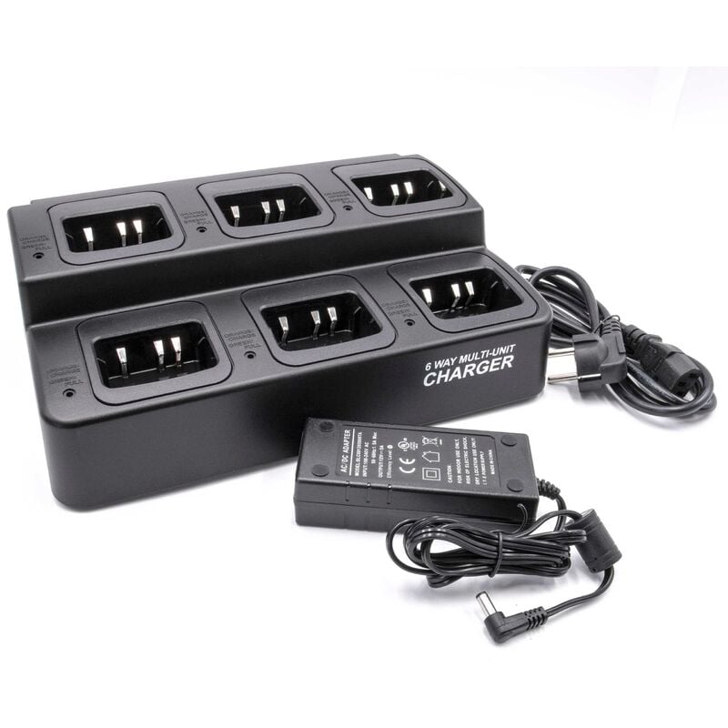 Chargeur de batterie compatible avec Kenwood TK-3206M3, TK-3207, TK-3212 batterie de radio, talkie walkie (station, câble) - Vhbw