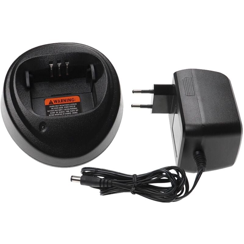 Vhbw - Chargeur compatible avec Motorola DP1400, CP380 batteries de radio - Socle + Prise, 7,6 v, 0,9 a