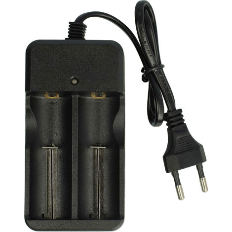 vhbw Chargeur de piles 2 slots compatibile con 16340 / CR123A batteries, piles domestiques Li-ion
